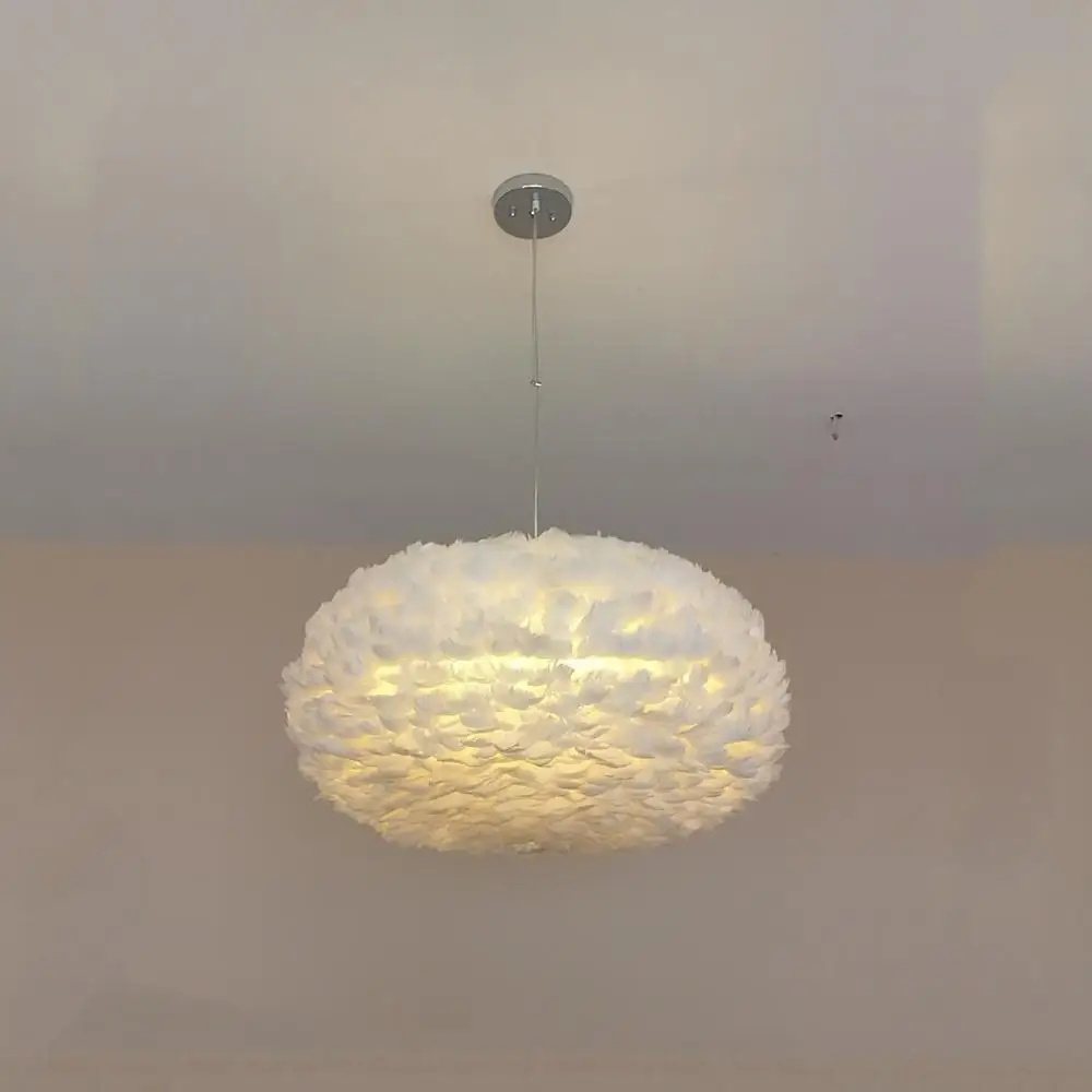 Подвесная лампа с перьями luminaria pendente iluminacao Скандинавская lampara colgante lampada для