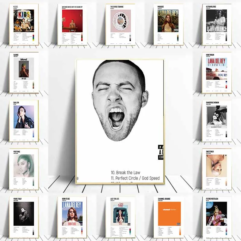 

Популярный альбом в современном стиле со звездами, Постер в стиле хип-хоп, музыкальные принты, гостиная, спальня, качественная Картина на хо...