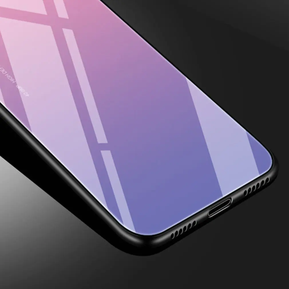 Градиентный чехол из закаленного стекла для телефона Iphone 7 iPhone8 iPhone7plus iPhone8plus