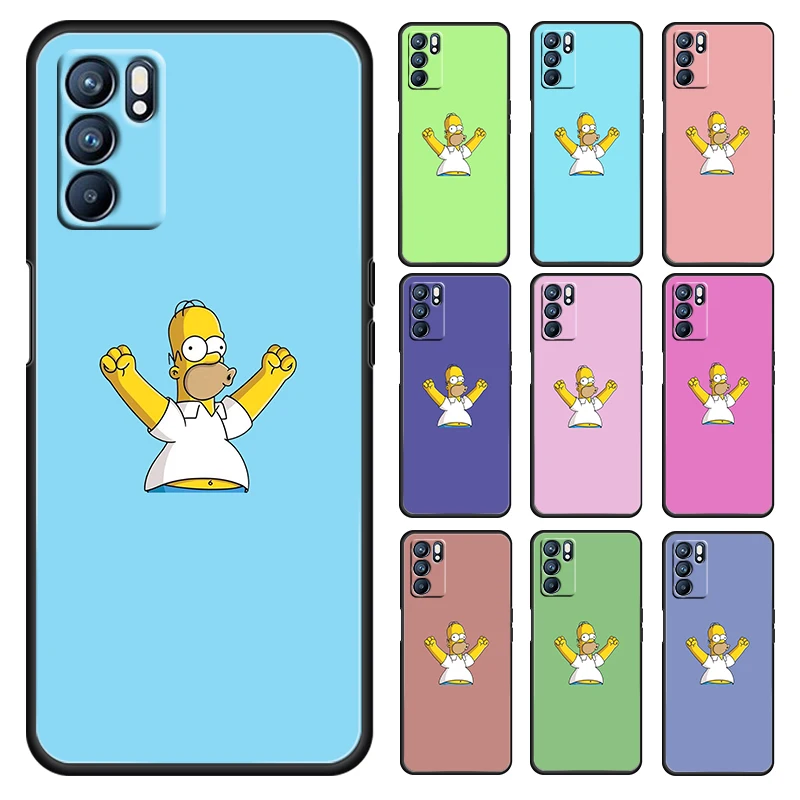 

The Simpsons Dad For OPPO Reno 6 5 4 3 2 5Z 5F 5K ACE 10 X ZOOM 4G 5G Pro Plus Silicone Soft Black Phone Case Shell