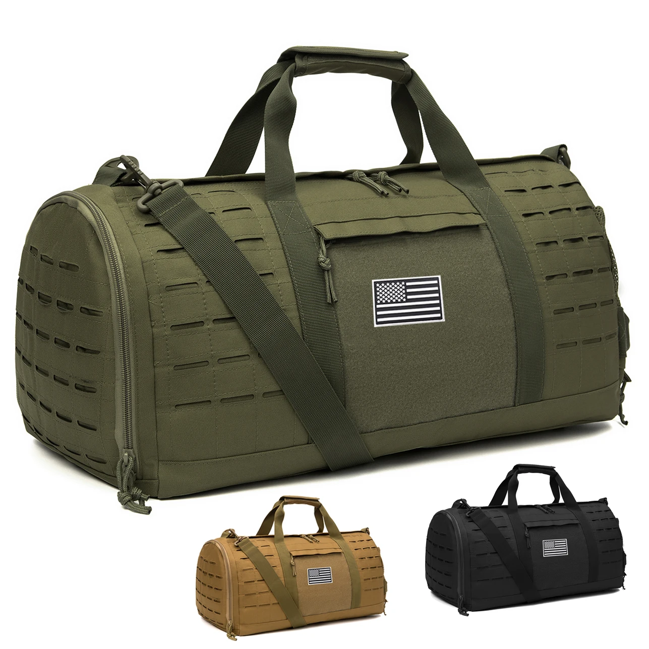 40L Sport Gym Bag Military Duffle Bag For Men Tactical Fitness Duffle Bag Travel Training Bag With Shoe Basketball Weekender Bag