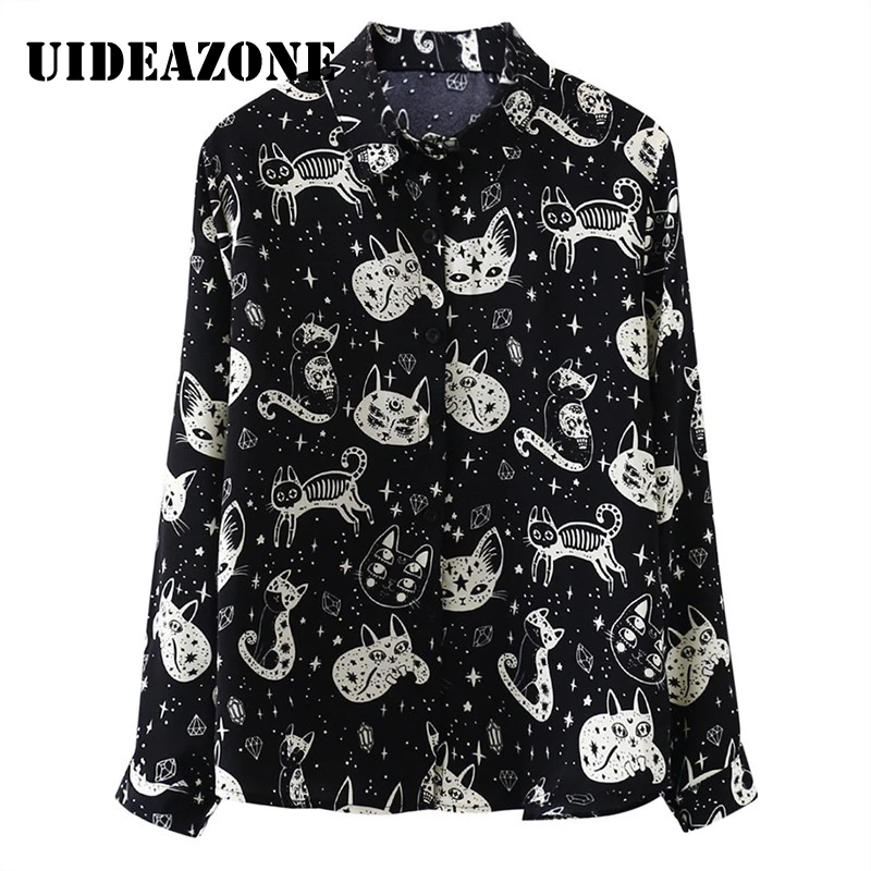 Женская блузка с длинным рукавом Харадзюку уличная одежда|Блузки| |