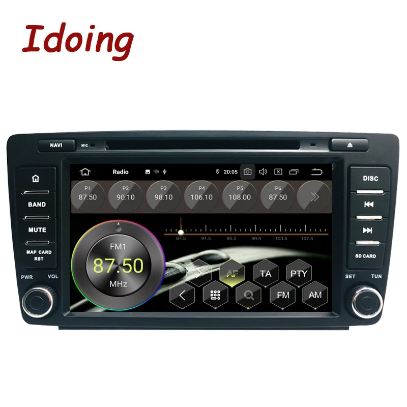 Idoing Android10 4G+64G Core 2Din DVD For Skoda Octavia 2 A5 2008-2013 Car Radio Multimedia Video Player Navigation GPS Head uni |