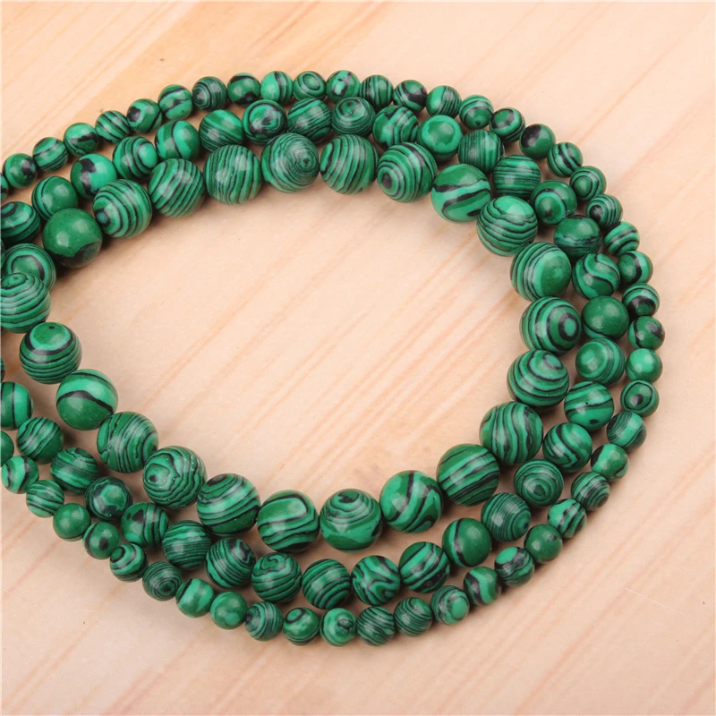 

Natural Green Malachite 4/6/8/10/12mm Bead Round Bead Spacer Jewelry Bead Loose Beads For Jewelry Making DIY Bracelet