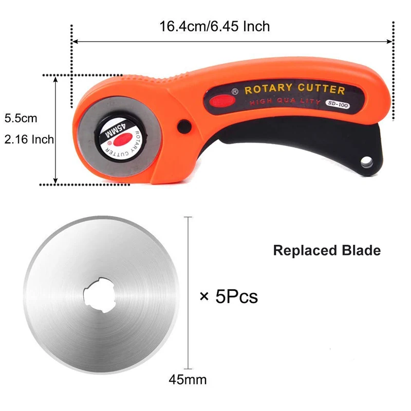 45 мм ткань круговая стежка резки лоскутное кожевенное ремесло швейный
