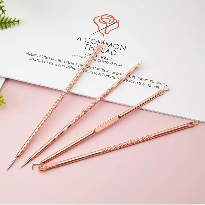 

4Pcs/set Blackhead Removal Needles Face Clean Care Tool Black Dots Cleaner Stainless Steel Spot Extractor Acne Treatment Needle