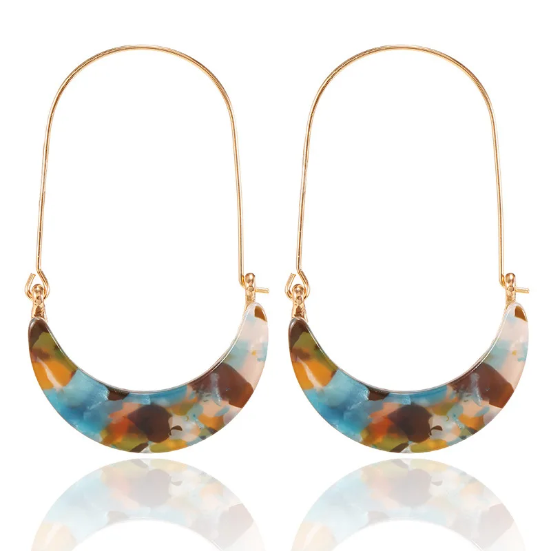 Серьги-гвоздики из ацетатного акрила с леопардовым принтом | Украшения и