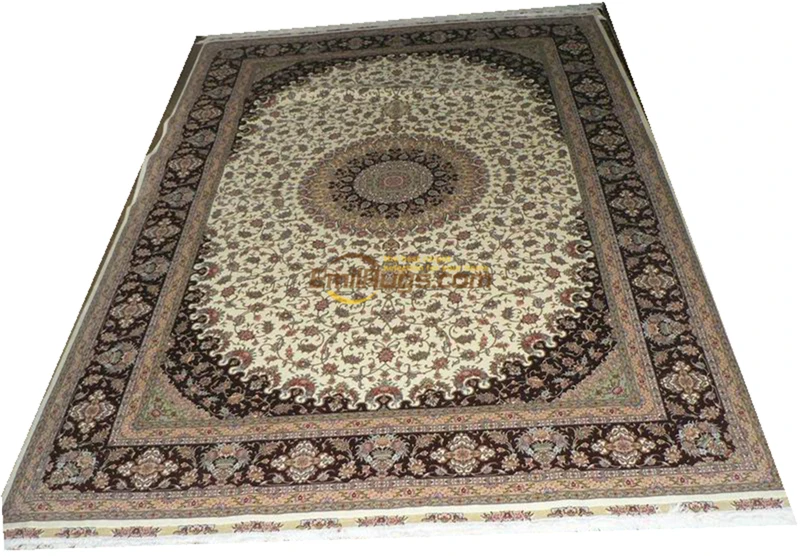 Koop Zijden Perzisch Tapijt Oosterse Tapijten Handgeweven Tapijten Voor Woonkamer Patterngc117psilkyg28