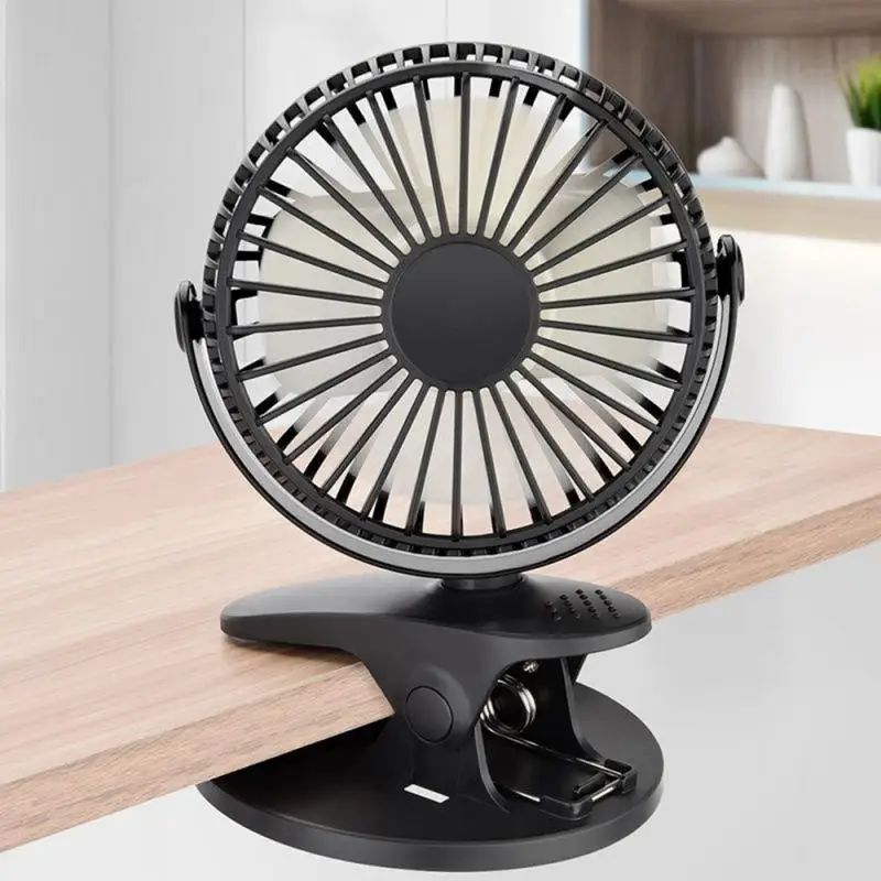 

Clip-on Mini USB Charger Portable Fan Clip On The Desk Baby Stroller Samll Fan Summer Small 360° Air Cooler Table-Top For Home
