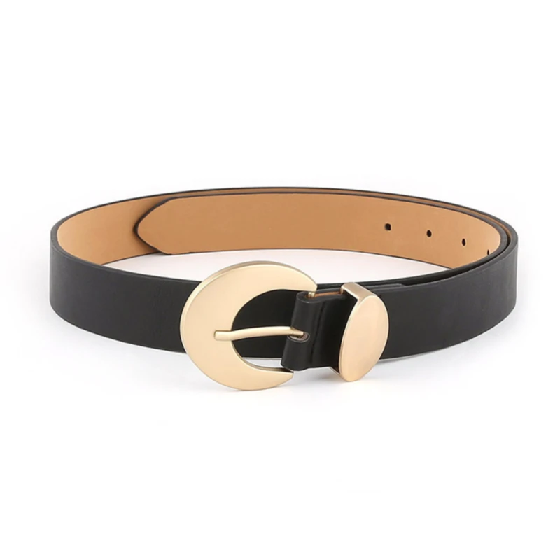 

Women Belt Fashion Pu Leather Metal Buckle Heart Pin Belt Double Loop Women Ladies Casual Dress Jeans Wild Belt