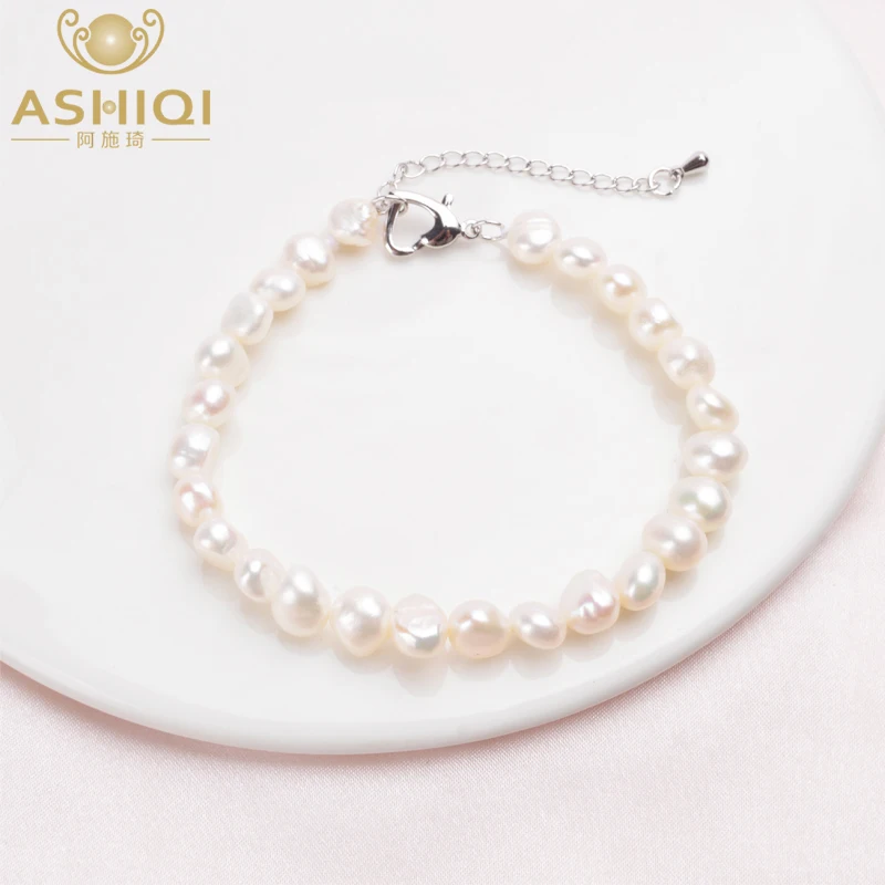 Женские браслеты из натурального жемчужные барокко и белого пресноводного