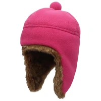 outfly new fashion girls winter hat cute ear protection bomber hat thickened faux fur hair lining womens hat
