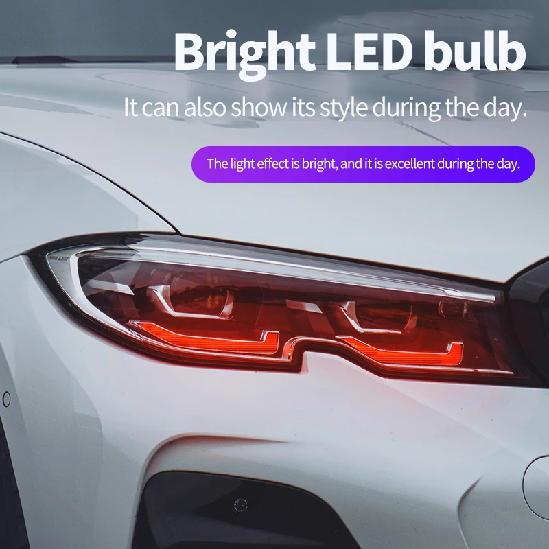Разноцветные светодиодные дневные ходовые огни для BMW серии 3 DRL F30 F31 F35 G20 G21 G28