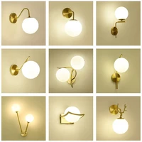 modern minimalist copper wall lamp led gold geometric lights branch eye protection lamp luxury minimalist decor wandlamp binnen