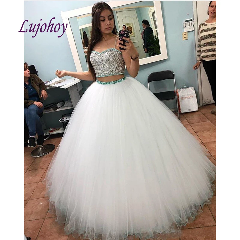 Роскошные белые пышные платья бальное платье размера плюс 2 предмета 15 лет