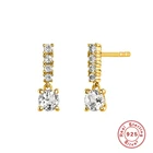 Aide 925 стерлингового серебра минималистский из циркона Aretes серьги со шпилькой для девочек влюбленных из нержавеющей стали, серьги ювелирные изделия аксессуары