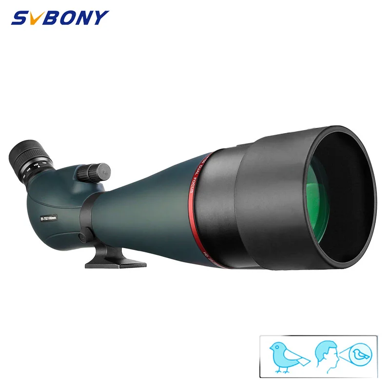 SVBONY Telescope 25-75x100 Spotting Scope Monocular powerful binoculars Dual Speed Focus terrestrial telescope for Hunting SV406 | Спорт и