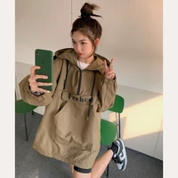 khaki green anorak womens 2021 new small student baggy casual jacket baseball uniform