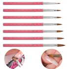 7 размеров ногтей Рисование ногтей Маникюр акриловый дизайн ногтей порошок Brsuh Kolinsky соболиный волос УФ гель резьба драгоценный камень пикап инструменты