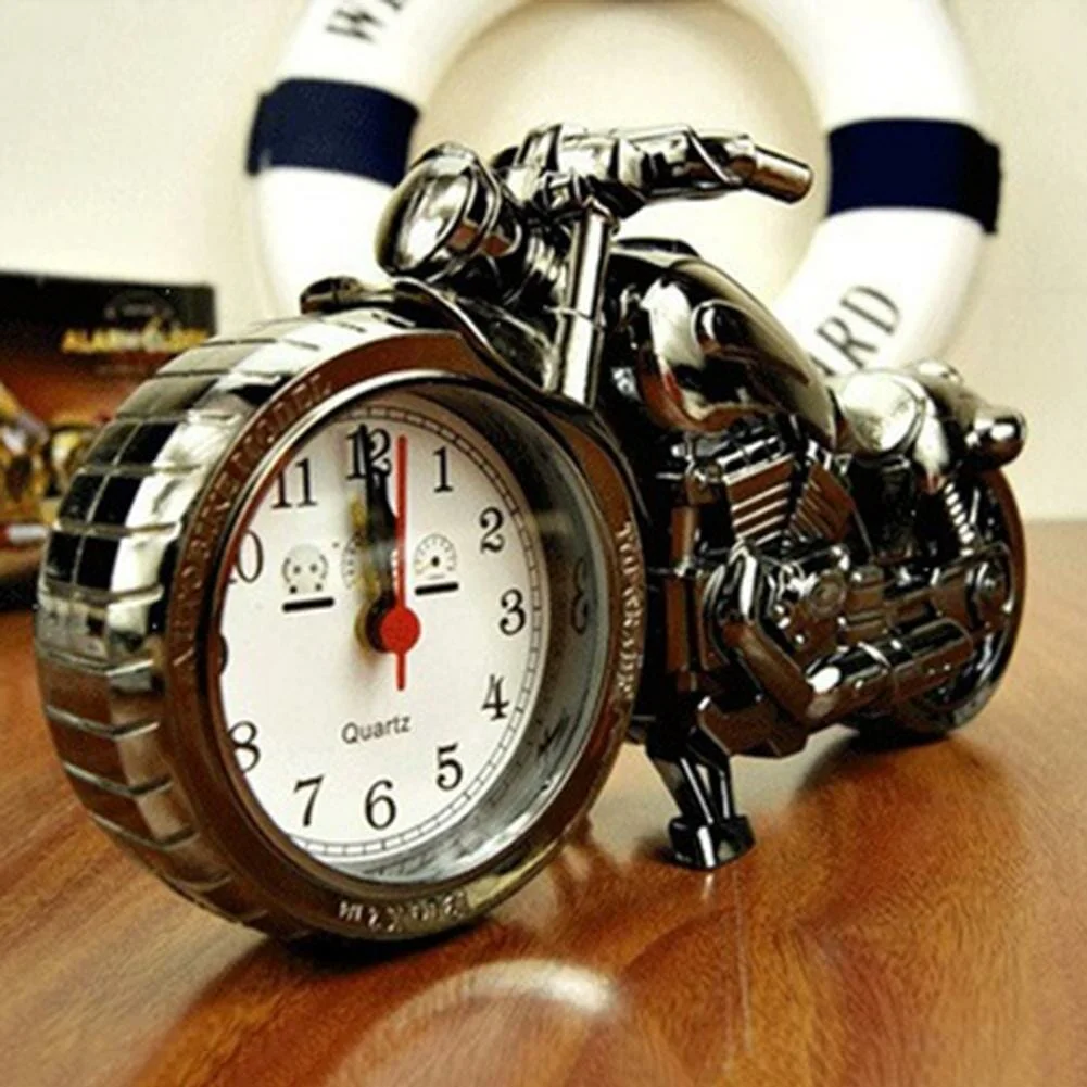 

Creative retro alarm clock motorcycle alarm clock train bike simulation model alarm clock kids holiday gift home decoration
