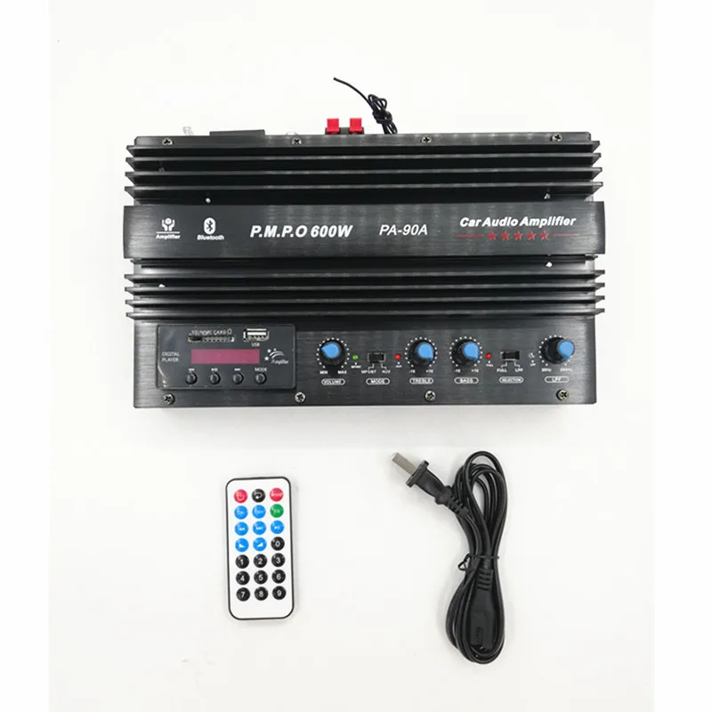 Новое поступление 600W 12V 220V 2 канальный Bluetooth автомобильный усилитель двойного