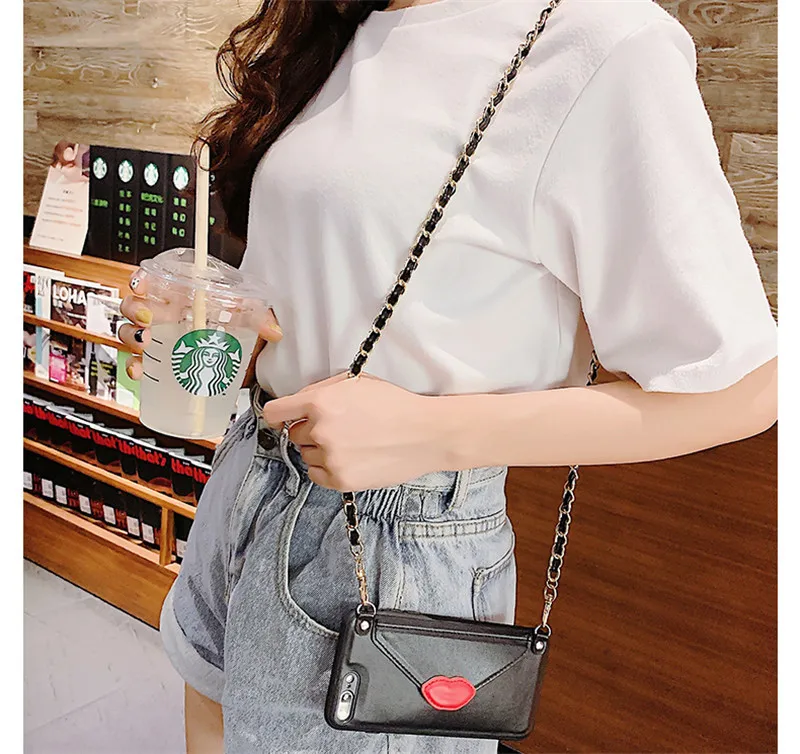 

Strap Crossbody Phone Case For HUAWEI Mate 20 30 P40 P20 P30 pro Nova 3 4 5 With Card slot back shell Wallet Cover long chain