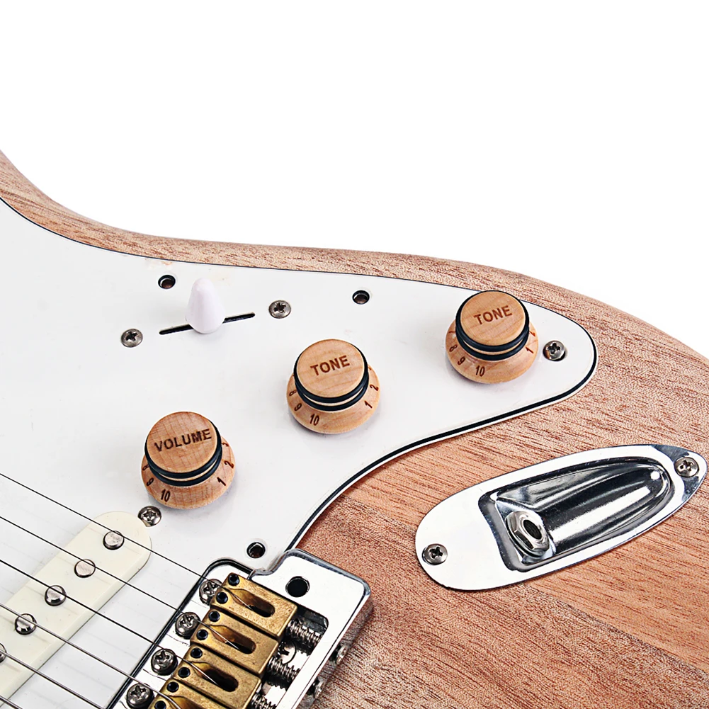 3pcs holz vintage tone volume control knob tone control knob set für elektrische gitarre bass teile musical instruments free global shipping