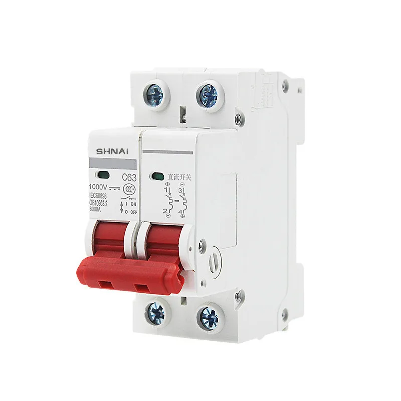 2P DC 1000V Солнечный мини выключатель 6A/10A/16A/20A/25A/32A/40A/50A/63A MCB для PV | Обустройство дома