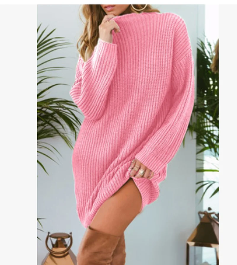 ZOGAA Autumn Winter Women Sweater Loose Casual Long Female Warm Clothes Solid Pullovers Jumpers Outwear | Женская одежда