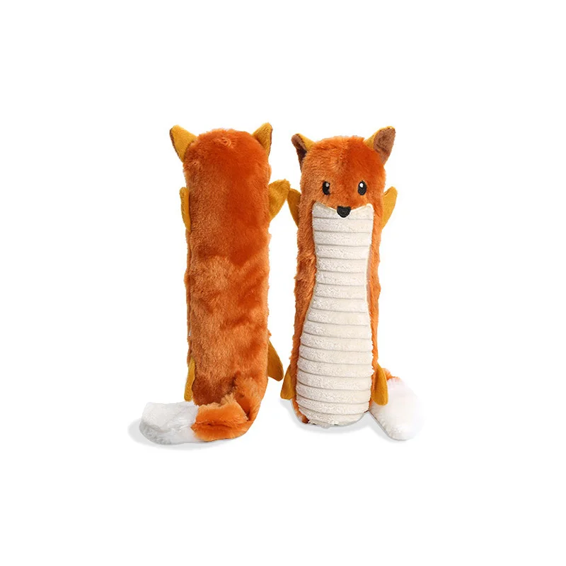 1 шт для собак игрушки милый оранжевая лиса интерактивные чистки зубов плюшевые