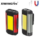 COB светодиодный рабочий светильник супер яркий Портативный USB с магнитными разъемами для Перезаряжаемые светодиодный вспышка светильник походный светильник Водонепроницаемый регулируемый светильник