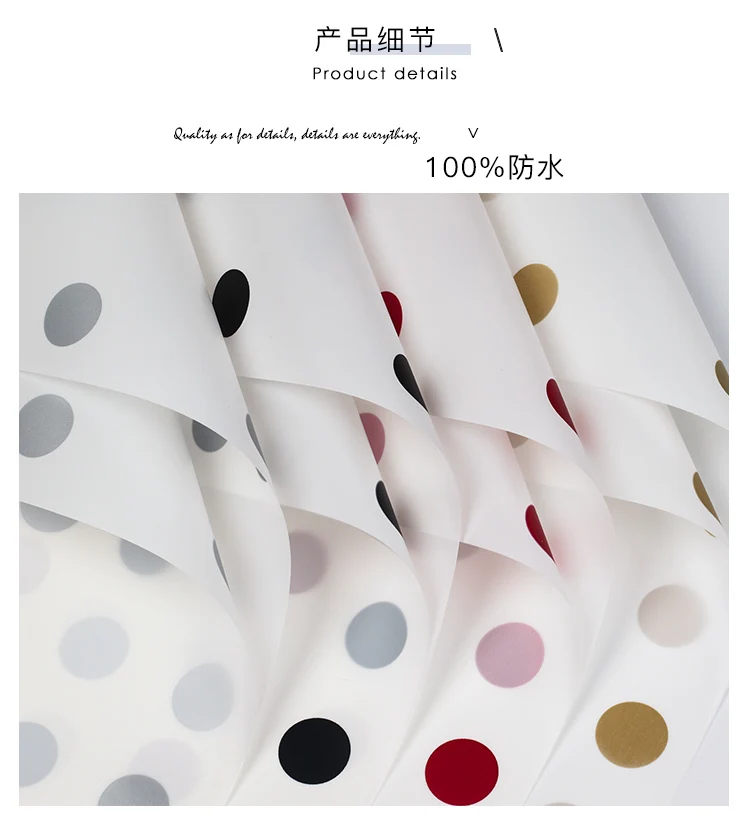 60*60 см в Золотой горошек оберточная бумага для букета материал упаковки цветов