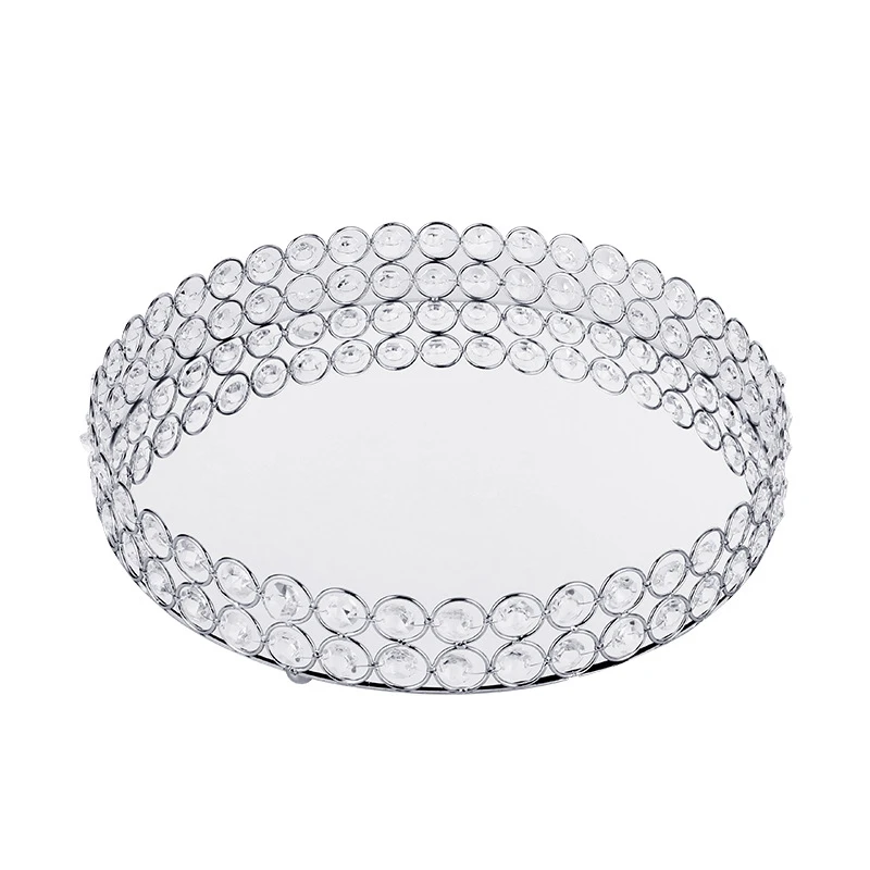 

Cake Stand Crystal Storage Baskets Box Simplicity Home Organizer for Jewelry Necklace Dessert Plate Tray Decorative