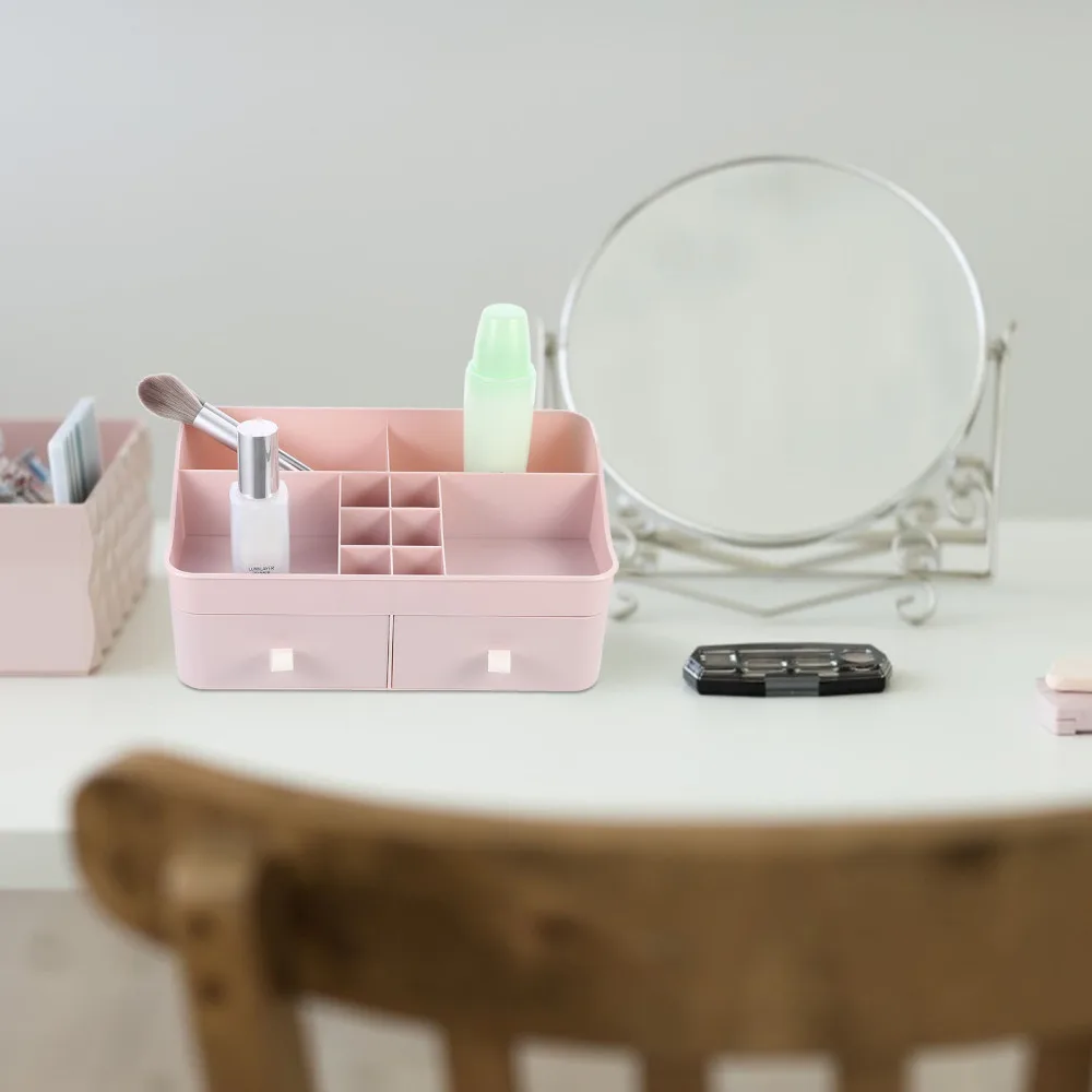 

Makeup Cosmetics Box Perfume Lipstick Storage Organizer Stand Box with Drawer