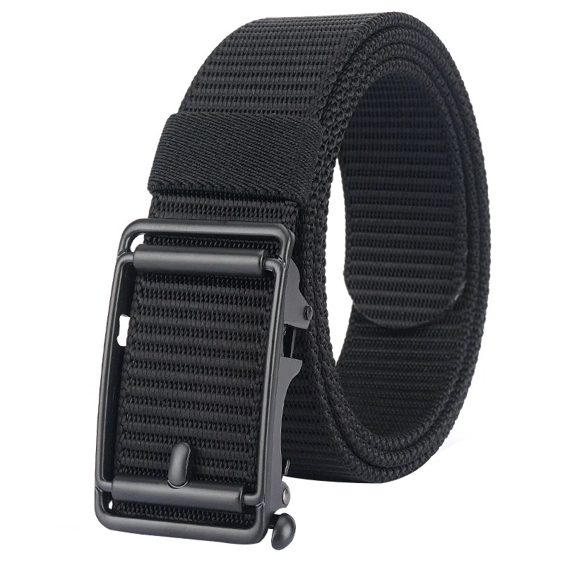 Ремень с автоматической пряжкой мужской модный тканевый пояс из нейлона