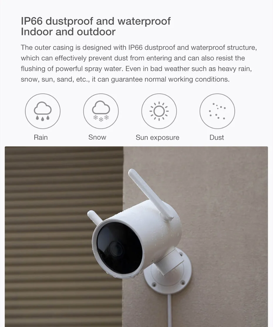 Xiaomi IP уличная камера Smart HD Wifi Cam 1080P PTZ веб-камера IP66 AI H.265 ночное видение двойная антенна сигнал Mihome APP