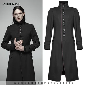 Мужская простая куртка средней длины, черная куртка в готическом стиле, вечерние пальто в стиле панк для выступлений и концертов, весна 2019