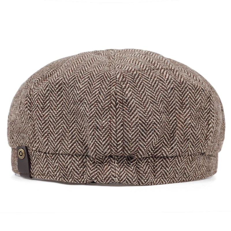 2019 new fashion brown plaid beret hat male cotton% hip hop hats autumn and winter outdoor leisure cap high quality caps | Аксессуары