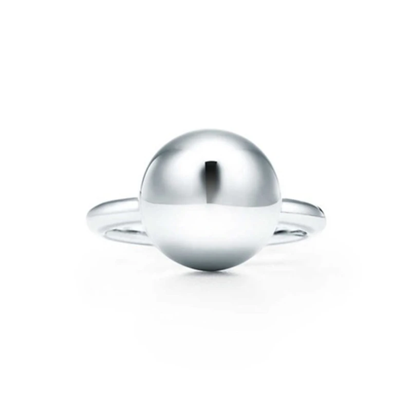 

TIFFON Original 1:1 S925 Sterling Silver Big Ball Wedding Rings Women Logo Fine Jewelry Wonderful Amazing Anniversary Party Gift