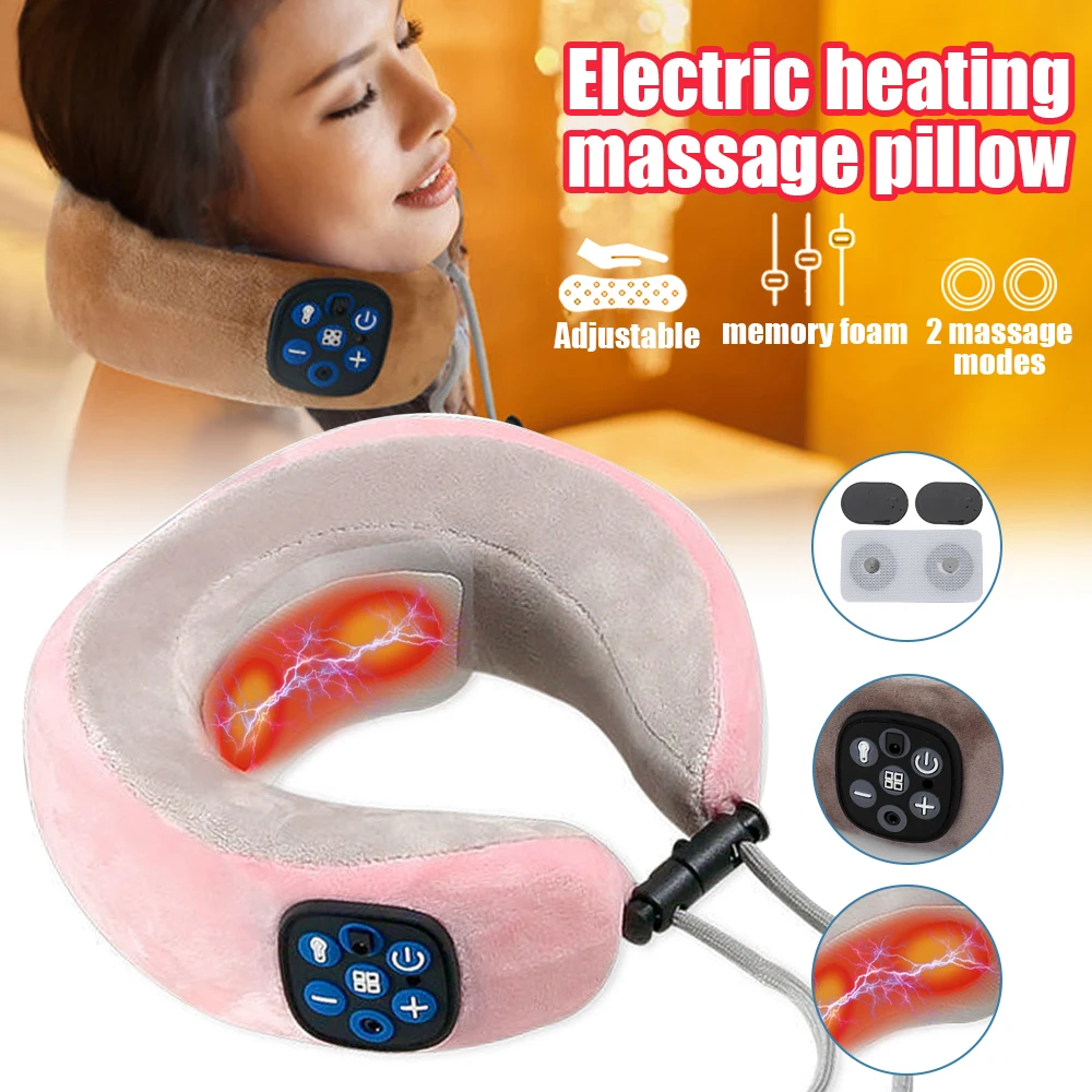 

EMS Electric Neck Massager U shaped Pillow Multifunctional Portable Shoulder Cervical Massager Outdoor Home Car Relaxing Massage