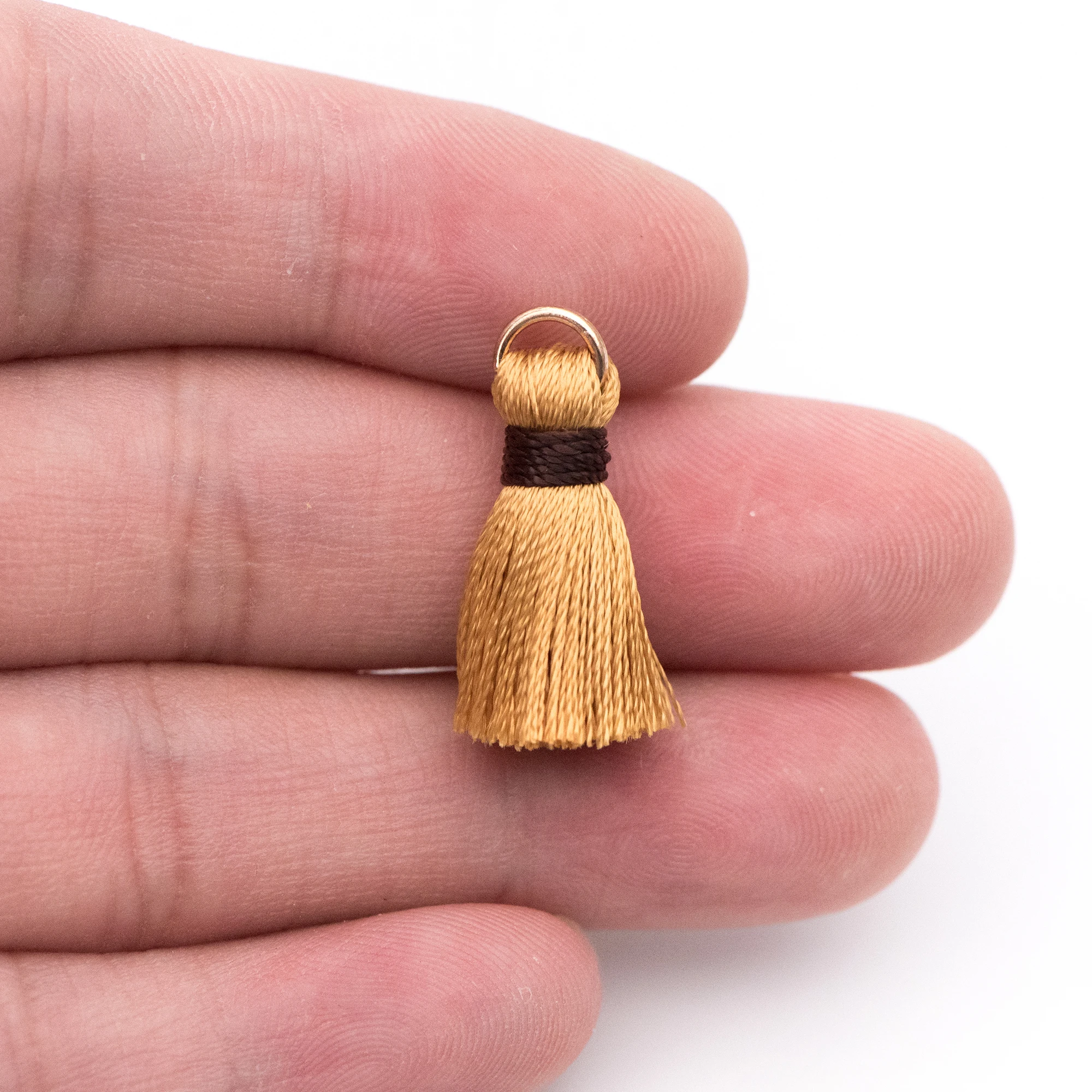 10 шт. шелковые кисточки оптом маленькие подвески с кисточками 24 мм желтый топаз