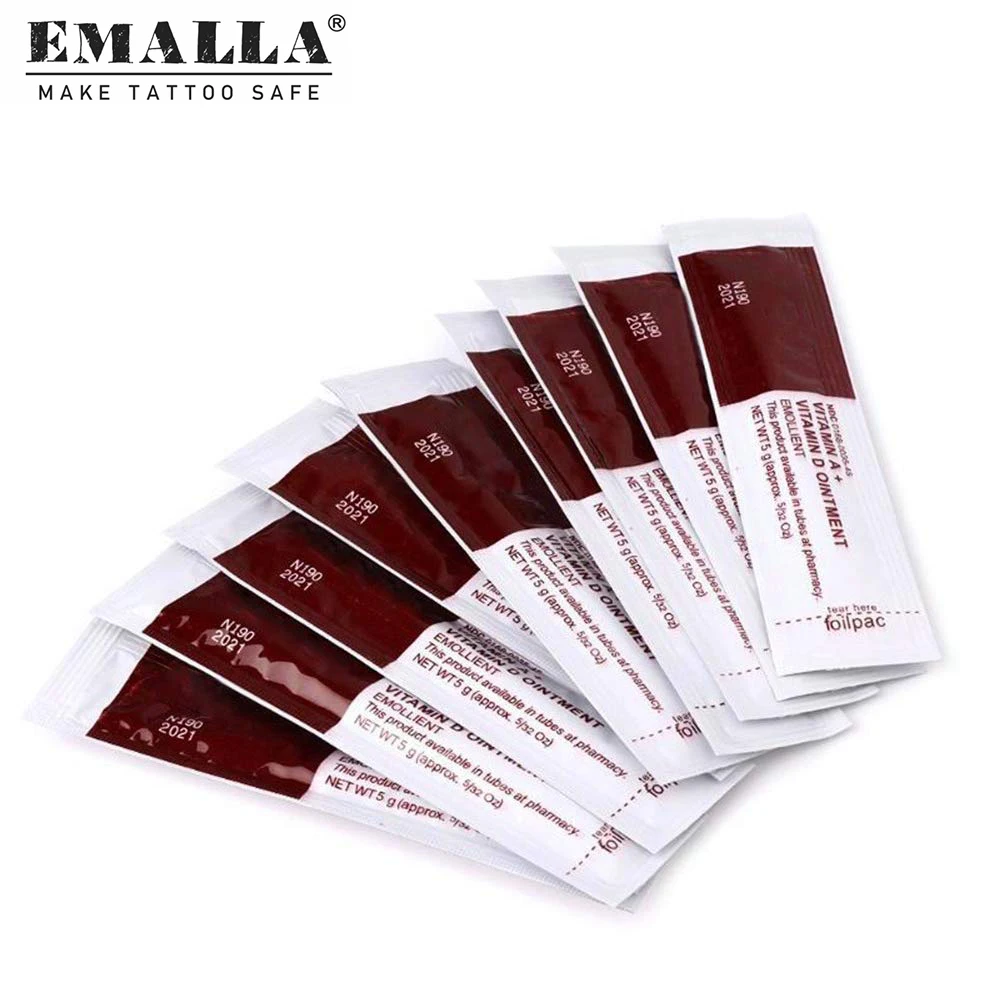 EMALLA 30/50/100/200PCS татуировки Fougera витамин мази с витаминами A и D анти шрам гель для