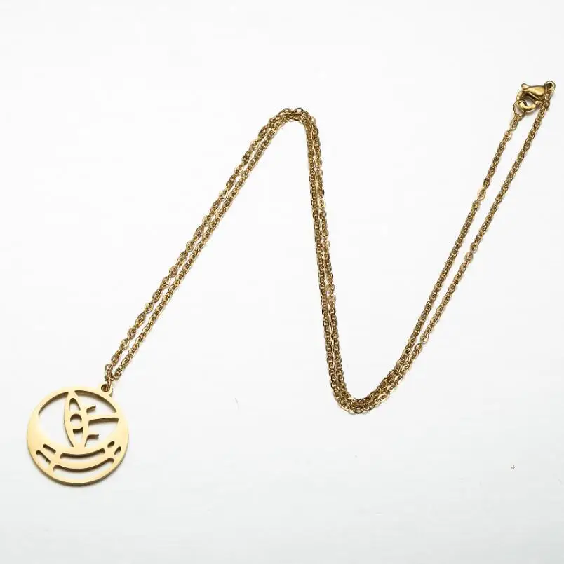 

Church of Satan Necklaces Stainless Steel Moon Eye Necklace Men Seal of Lucifer LaVey Hidden Devil Necklace Satanic Jewelry