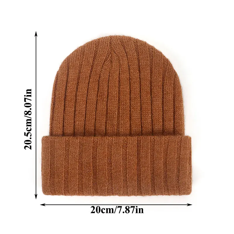 

New Winter Hat For Women Knitted Wool Cap Female Beanie To Keep Warm, High Quality Cotton Hats, Skullcap Casual Hedging Caps