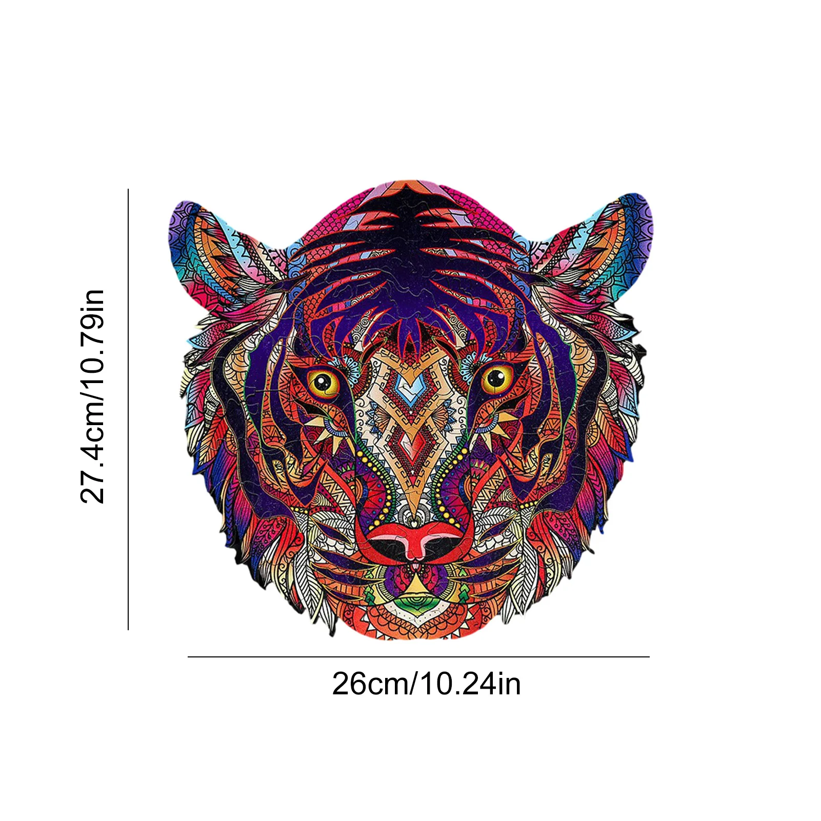 

DIY Wooden Puzzle For Adults Children Tiger Animal Shaped Christmas Gift Wooden Jigsaw Puzzle Improve Concentration