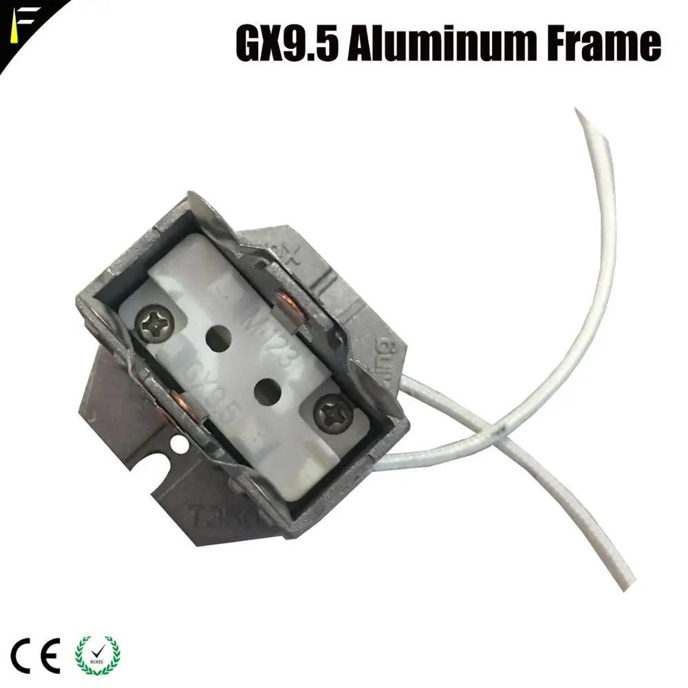 Алюминиевый держатель лампы GX9.5 gy9.5, вольфрамовый Точечный светильник Френеля, толстый держатель лампы для ног, 250 Вт, 300 Вт, 500 Вт, держатель для сценической лампы - Цвет: GX9.5 Aluminum Frame