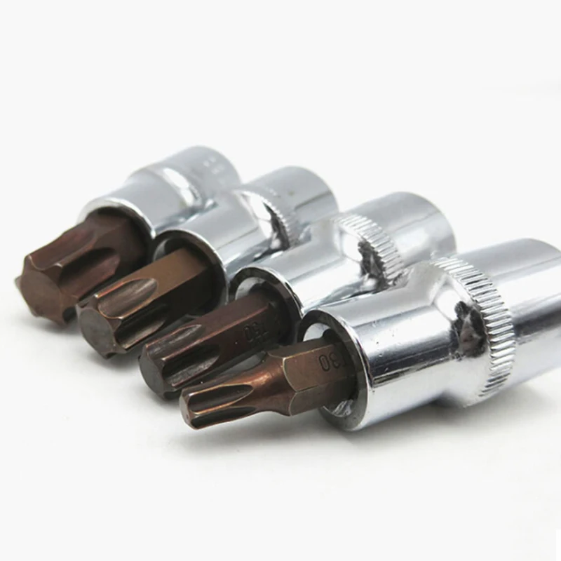 1 шт. 37 мм 1/4 дюймов Dr гаечный ключ T8/T10/T15/T20/T25/T27/T30/T40 короткие Torx Бит Разъем Разъемы