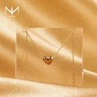 Женское ожерелье MUZHI в богемном стиле с золотым сердцем, эстетическое колье, цепочка на День святого Валентина, любовные ожерелья, подарок ювелирных изделий