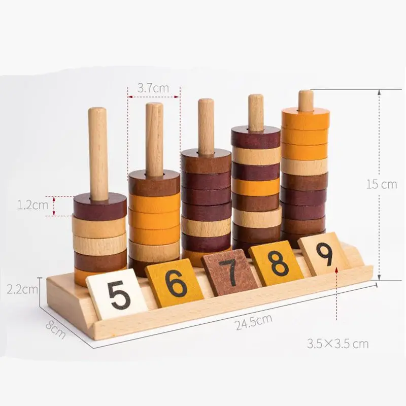 

Montessori Wooden toys Mathematics Arithmetic Toy Number Calculate Math toys Kids Preschool Early Learning Educational Toys