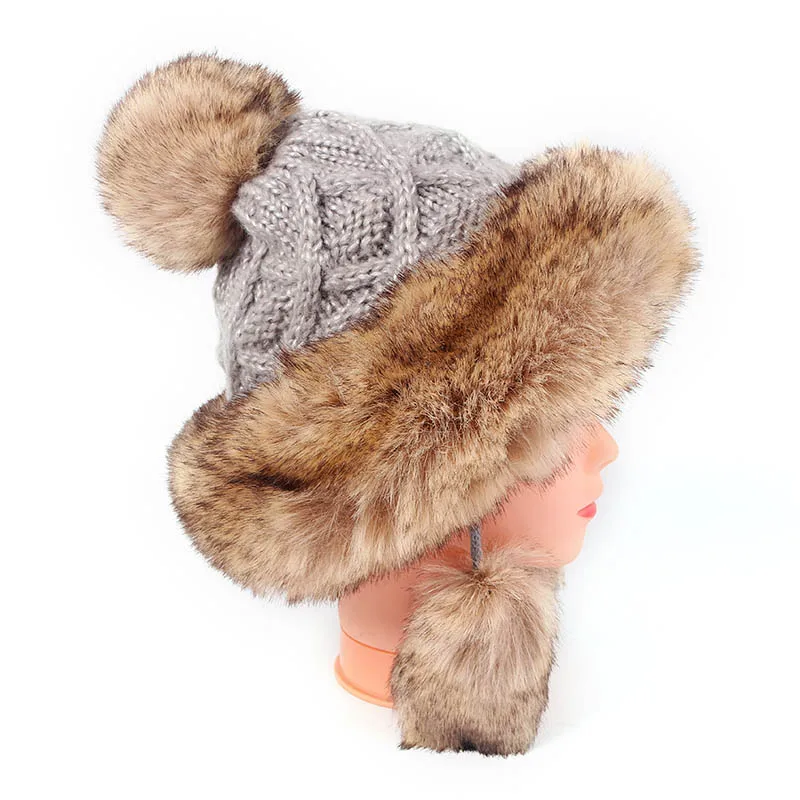 Зимняя Шапка бини для русской зимы 2020 женская шапка снежной принцессы из